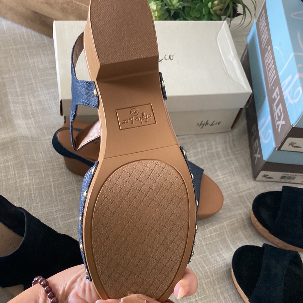 Platform heels NWT denim 10 - Picture 5 of 10